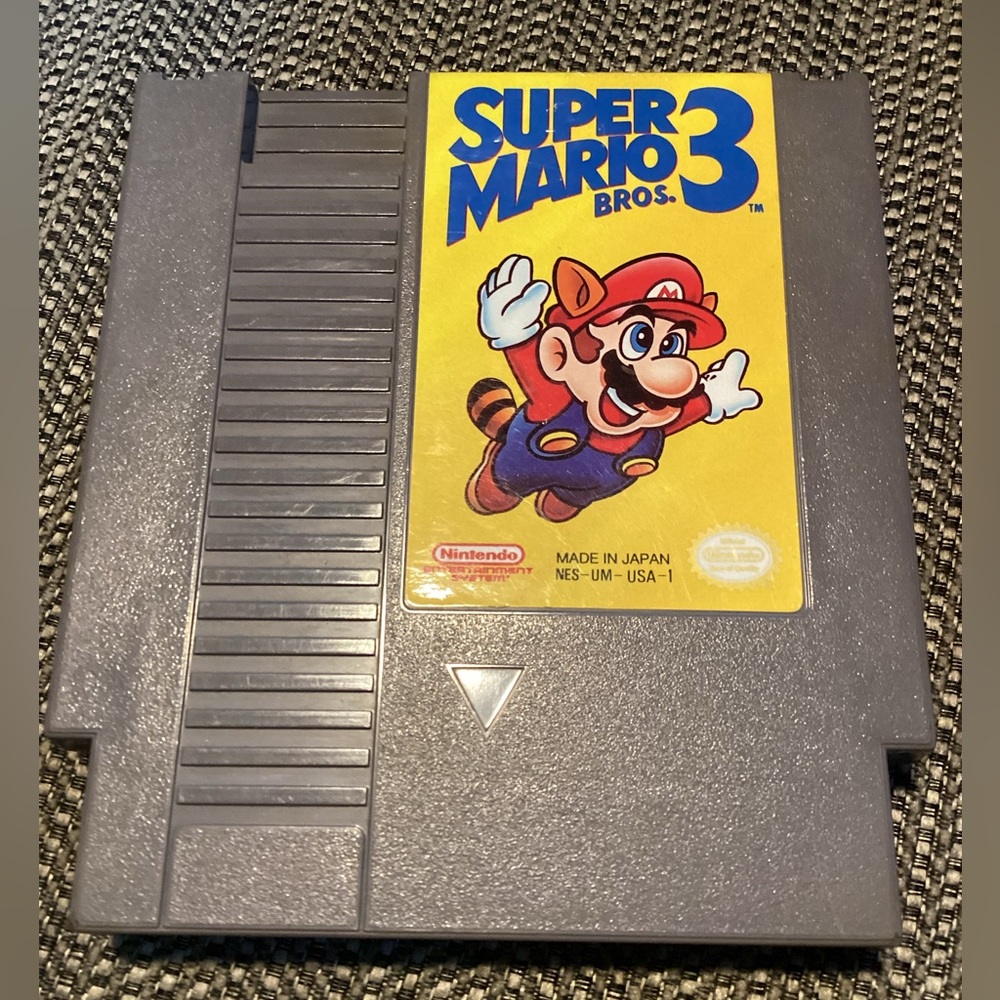 Authentic Nintendo NES Super Mario Bros 3 Game Cartridge 1985